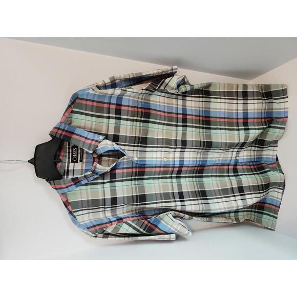 Chaps Performance Short Sleeve Plaid Shirt - XL - Picture 1 of 3